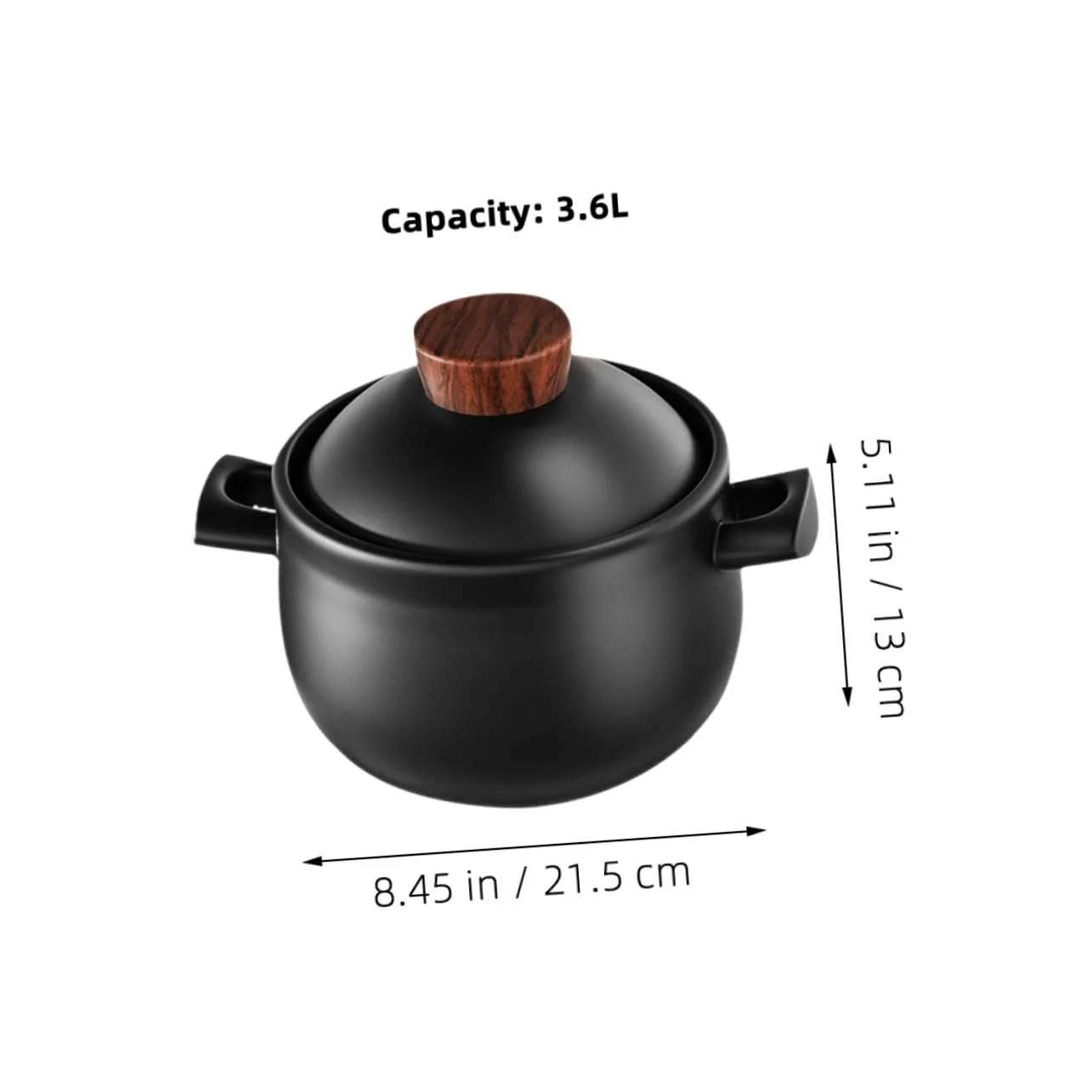 Кастрюля-жаровня Garneck керамическая антипригарная с крышкой 3.6 л, фото №6