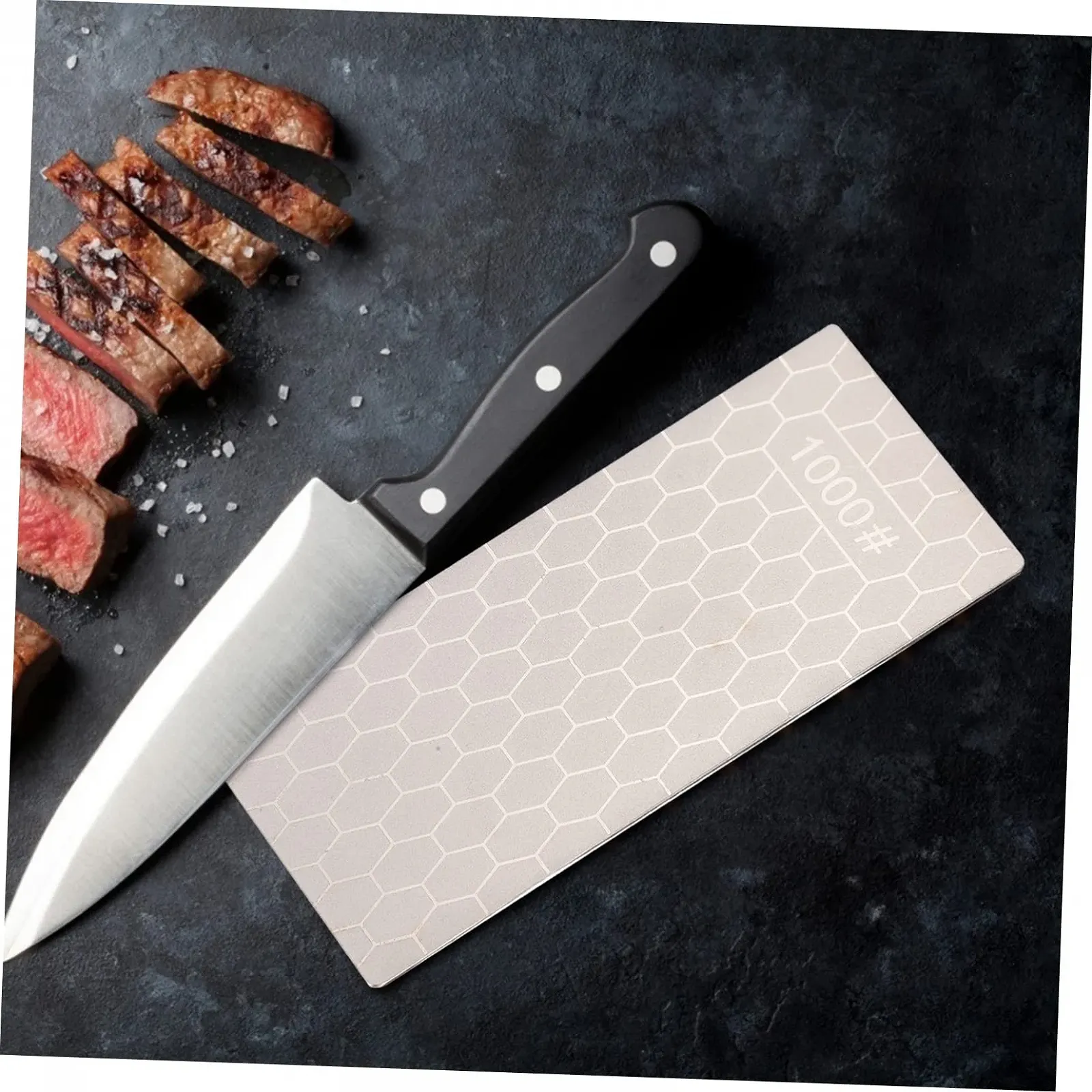 Точилка для ножей Mobestech алмазная портативная односторонняя сотовая с нескользящим основанием, фото №8