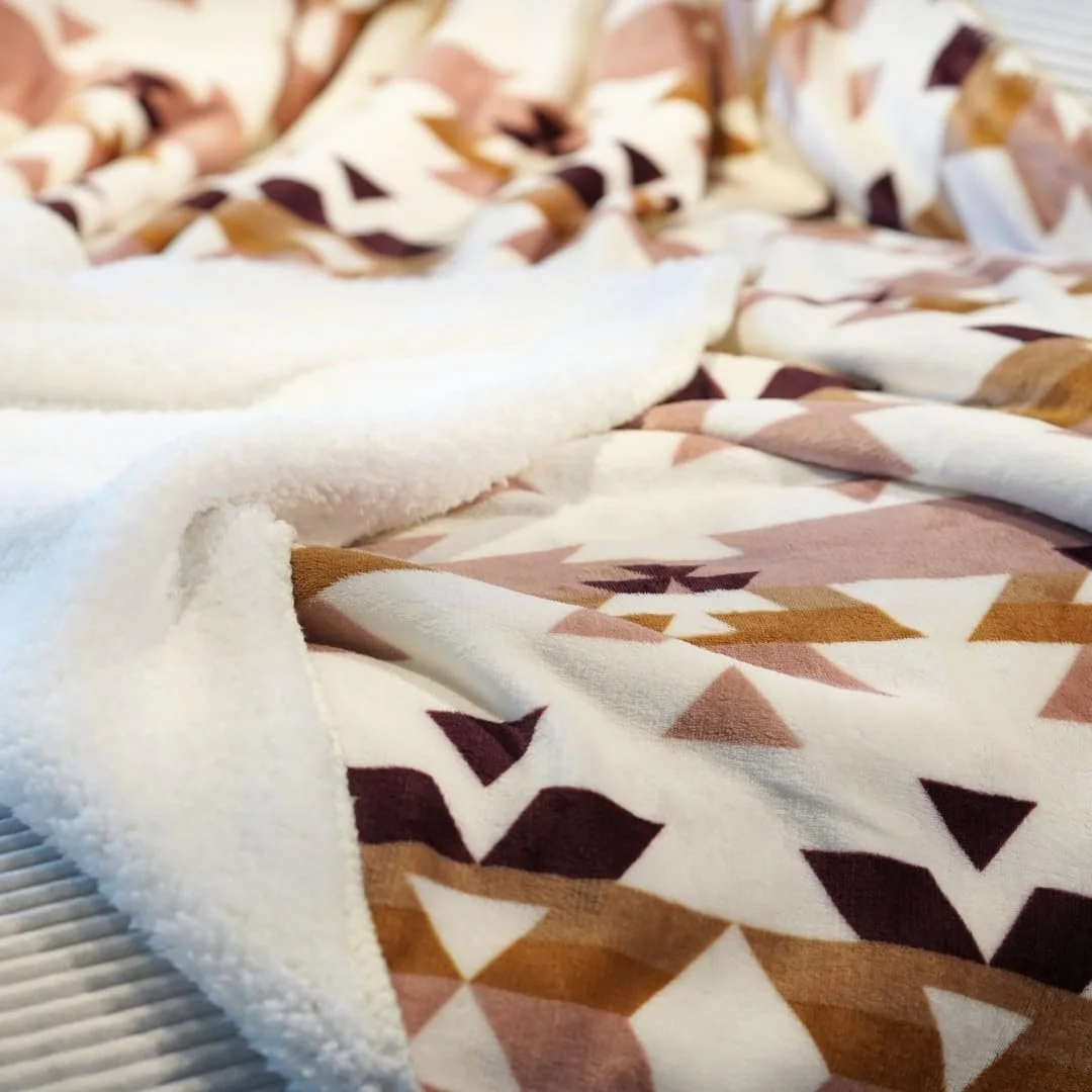 Плед Maxland Inca Cuddly, прибл. 150 x 200 см, Пушистый Плед с узором, Двусторонний Плед, Плед на диван со спинкой шерпа, Покрывало, Накидка на кровать, Плед в стиле бохо, Винтаж, фото №4
