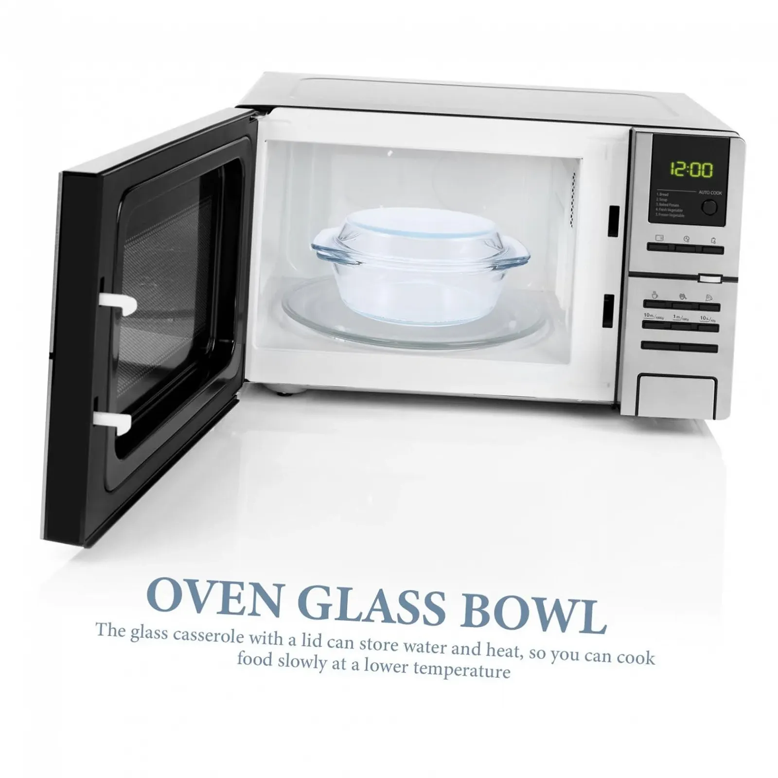 Форма для запекания IMIKEYA круглая стеклянная с крышкой термостойкая 1.5 л, фото №3