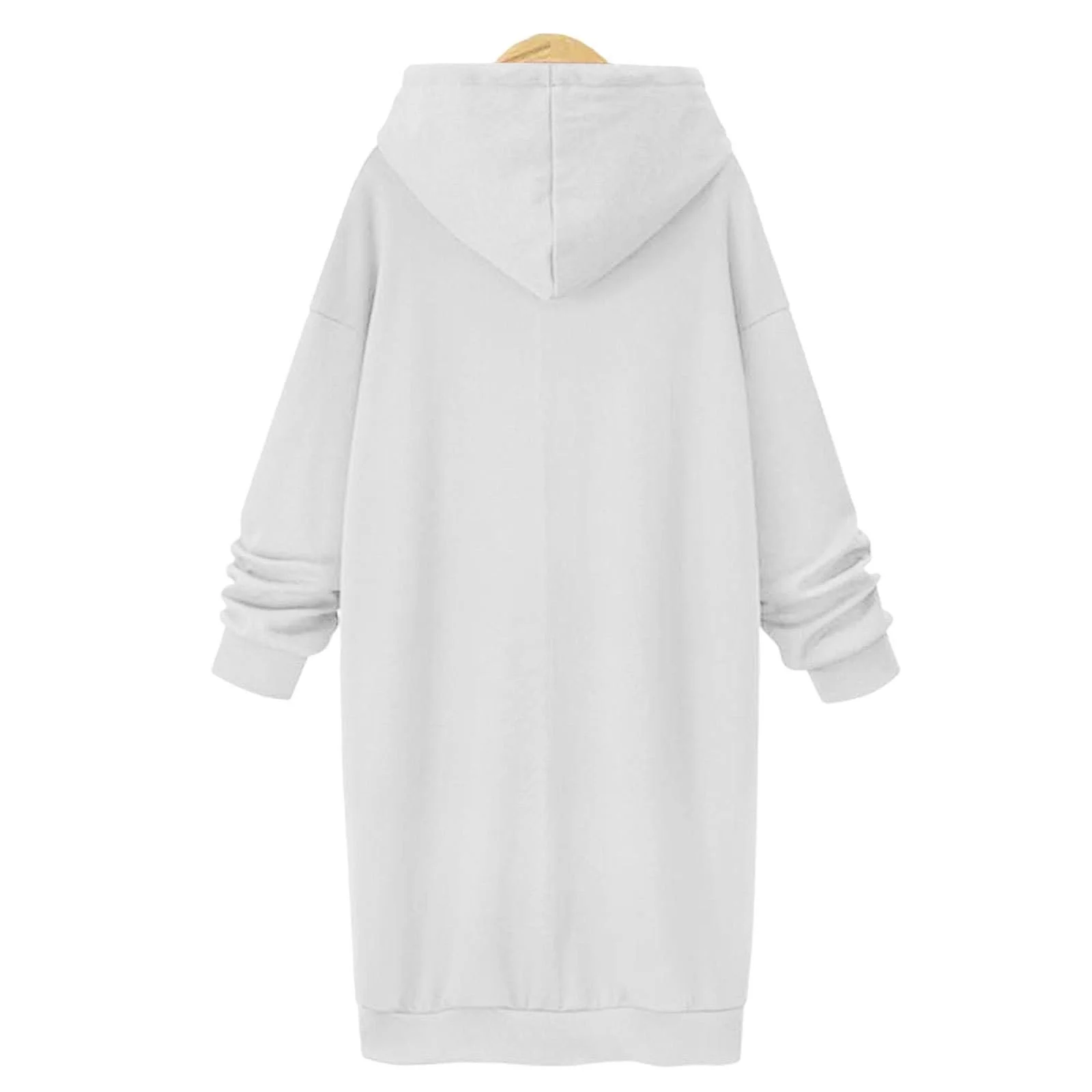 Женские худи оверсайз, свитшоты с боковым разрезом на молнии, мягкий пуловер с круглым вырезом, пуловеры с длинными рукавами, однотонные модные туники, фото №4 Женские худи оверсайз, свитшоты с боковым разрезом на молнии, мягкий пуловер с круглым вырезом, пуловеры с длинными рукавами, однотонные модные туники, фото №4