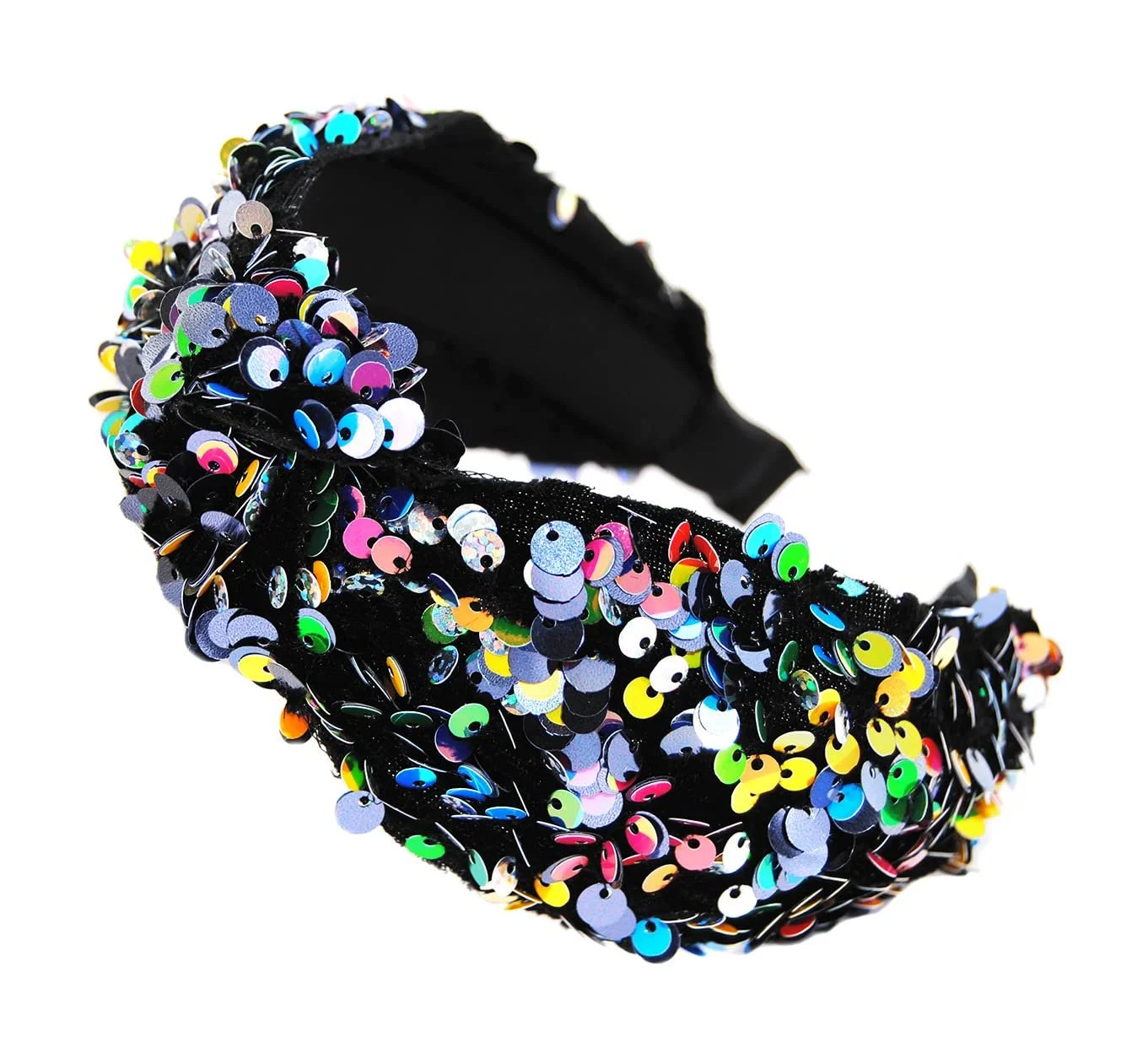 Обруч на голову широка Axy з блискітками та вузлом HR34PA Різнокольорова, фото №2 Обруч на голову широка Axy з блискітками та вузлом HR34PA Різнокольорова, фото №2