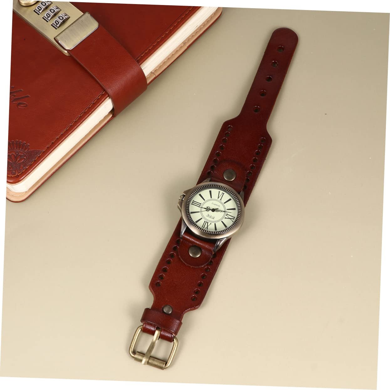 Часы Женские PartyKindom Ретро Кварцевые с Римскими Цифрами, фото №3