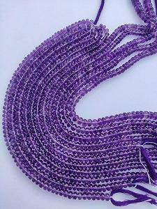 Бусины Круглые Африканский Аметист 4-4.5 мм, нить длиной 25.4 см, камень для ожерелья и браслета synthetic.ua - Фото 1