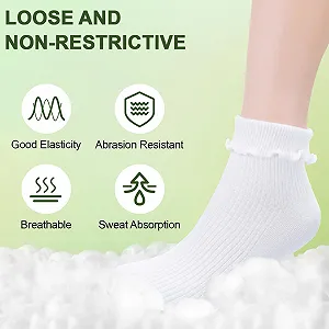 Носки с рюшами Женские Белые (6 пар) synthetic.ua - Фото 1