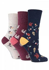 Шкарпетки SockShop Gentle Grip Жіночі Fun Feet Набір з 3 пар - Фото 1