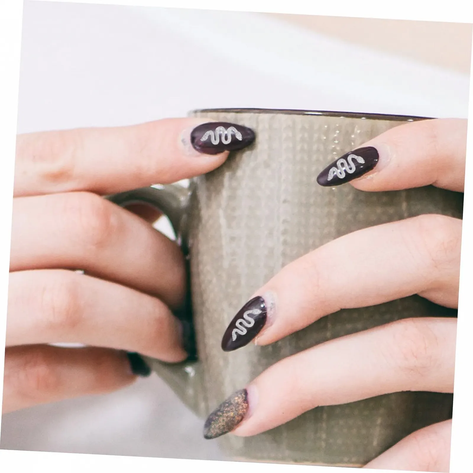 Украшения для ногтей Healeved 120 шт. Серебряные блестки для дизайна ногтей, высококачественные аксессуары для маникюра для повседневного и особого случая, фото №6