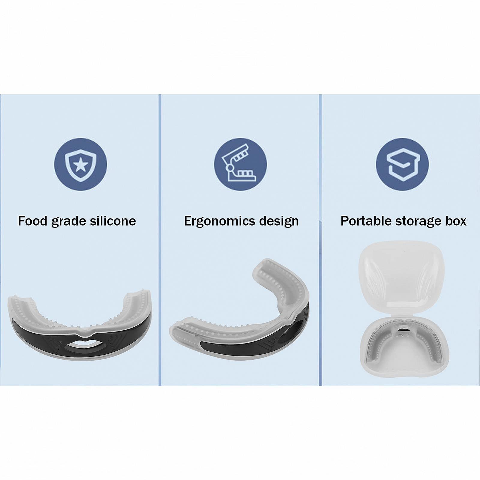 Капа від хропіння ZJchao Силіконова для дому, портативна, коригуюча позиціонування дихання ротом Чорний, фото №6