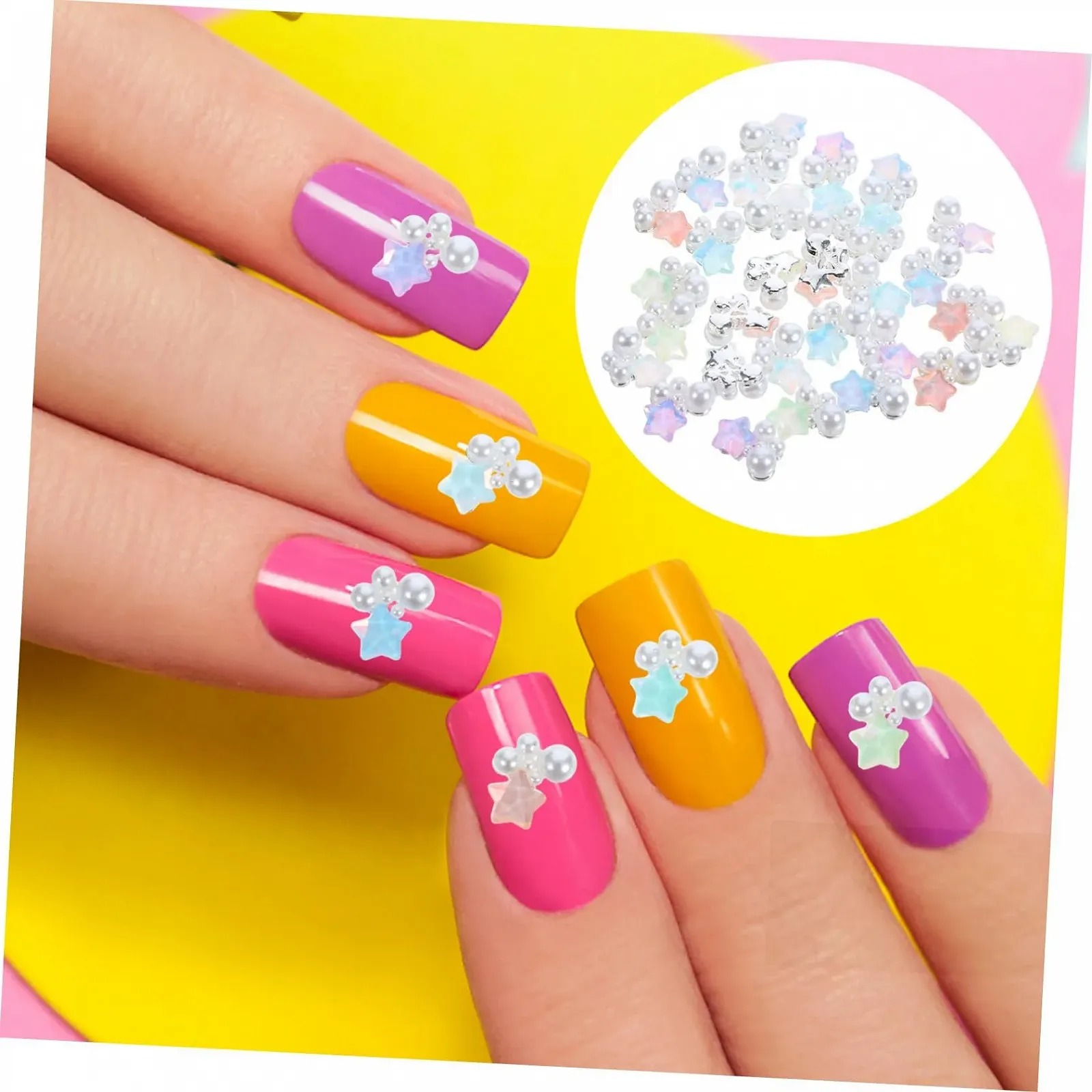 Підвіски для нігтів minkissy 30 шт, маленькі намистини, фото №3