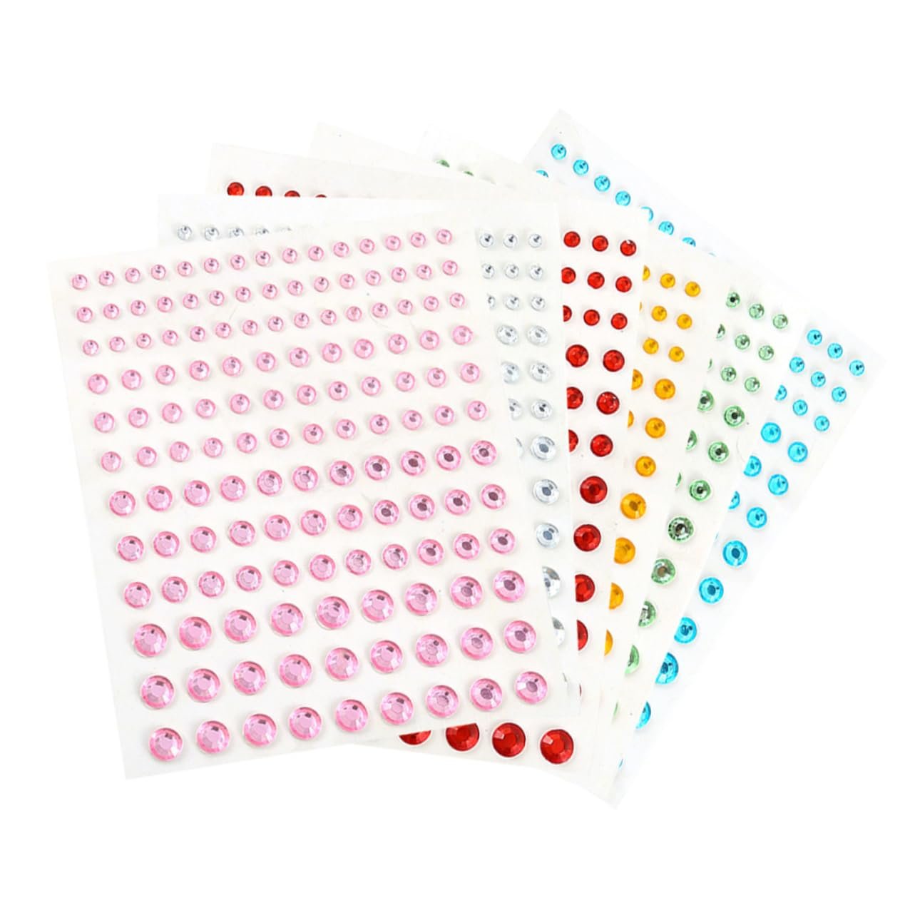 Наклейки Стрази 6 Аркушів Самоклеючі Акрилові Коштовні Камені, фото №1