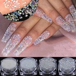 Икра для ногтей Clear AB Блестки Мини Микро Стразы DIY Аксессуары для маникюра для гелевого лака Украшения для ногтей - Фото 1