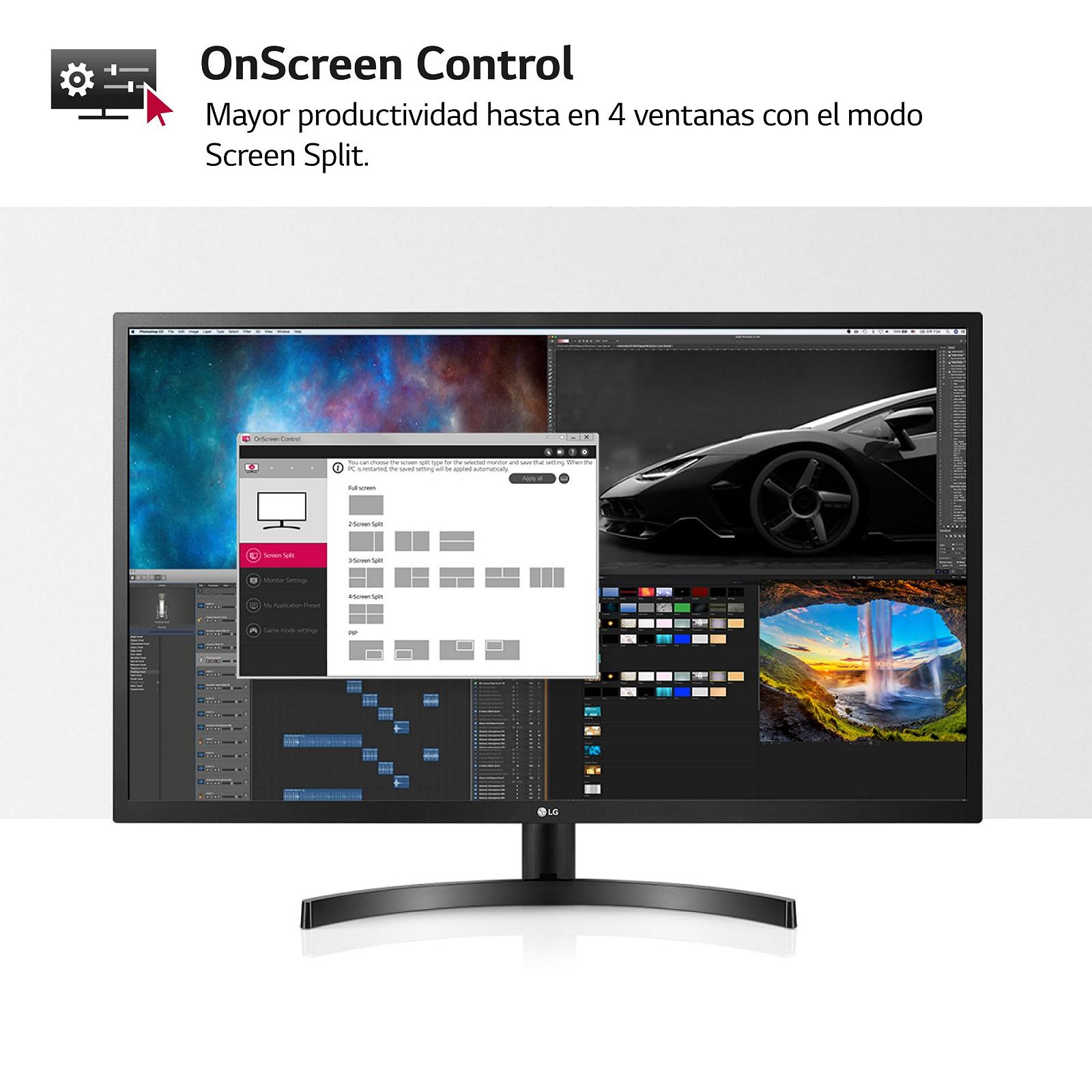 Монітор LG 32MN500M 32 дюймів Full HD LED IPS 1920 x 1080 AMD FreeSync 75Hz 2x HDMI (HDCP 1.4) Вихід аудіо Чорний, фото №3