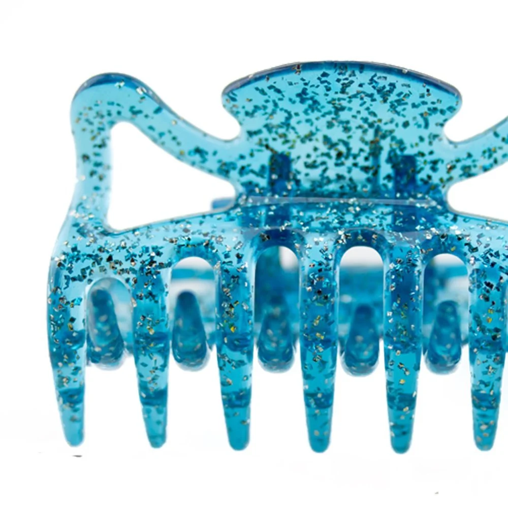 Заколка для волосся WeLoveBeads 6 см з срібними блискітками, фото №2