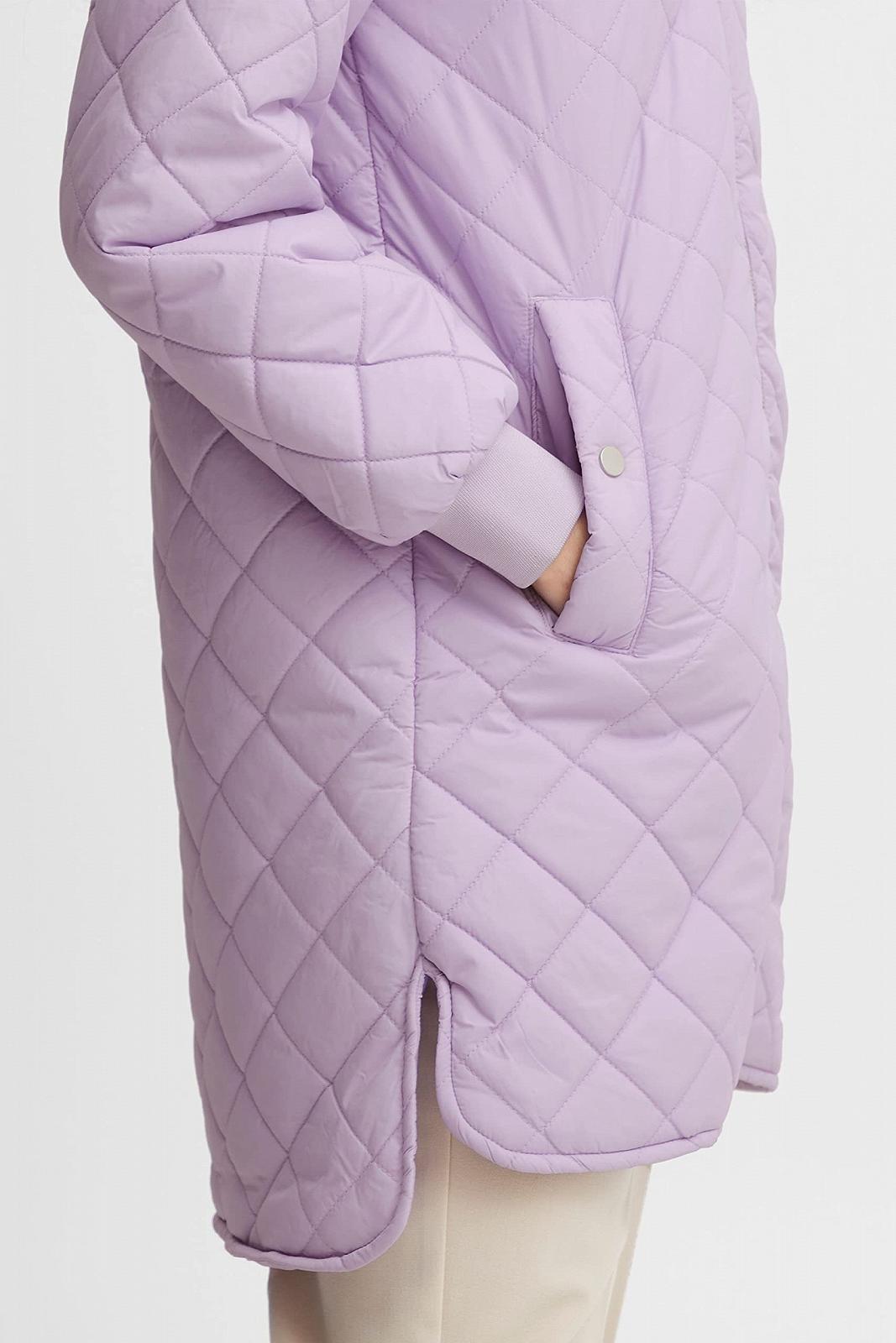 Куртка b.young BYCANNA Жіноча стьобана зимова куртка Довга куртка з бічними кишенями на блискавці Комір в рубчик, фото №6