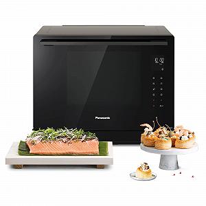 Мікрохвильова піч Panasonic NN-CS88LBEPG 4-в-1 комбінована парова 31 л інверторна конвекція 30-230°C плоский гриль 1300 Вт мікрохвилі 1000 Вт пара 1300 Вт чорна - Фото 1