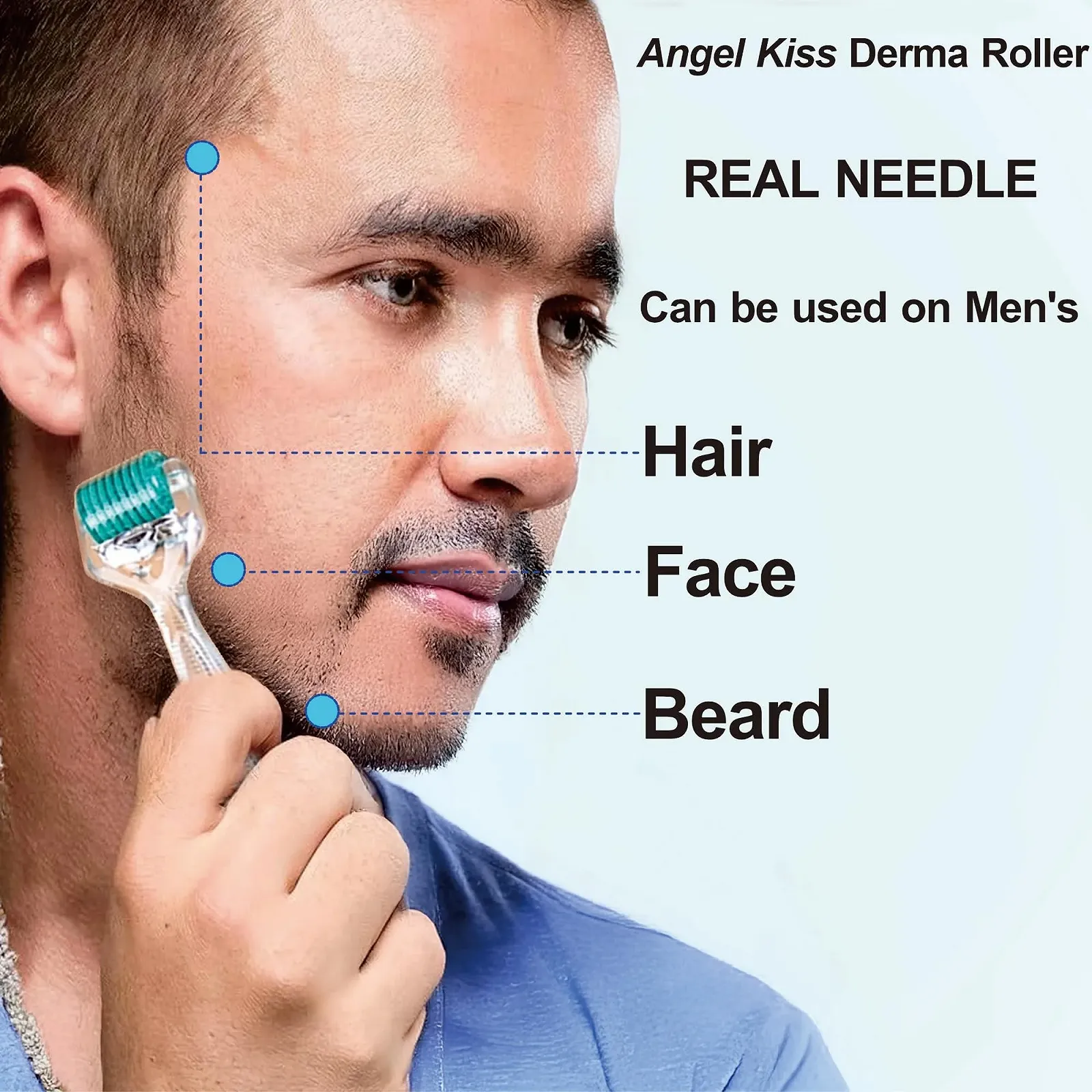 Дермаролер Angel Kiss - 192 Справжні Голки - Мікронідлінг для Дому, фото №4