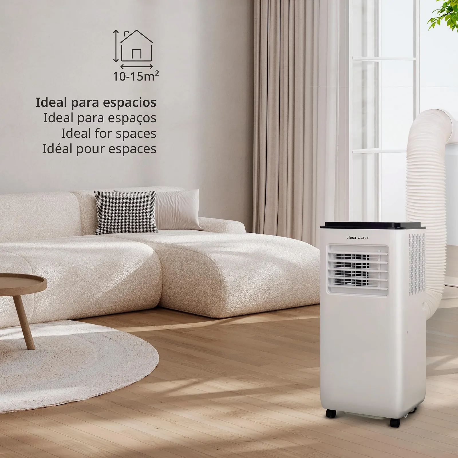 Мобільний кондиціонер Ufesa A7 3-в-1 7000 BTU R290 Таймер Пульт ДК, фото №4