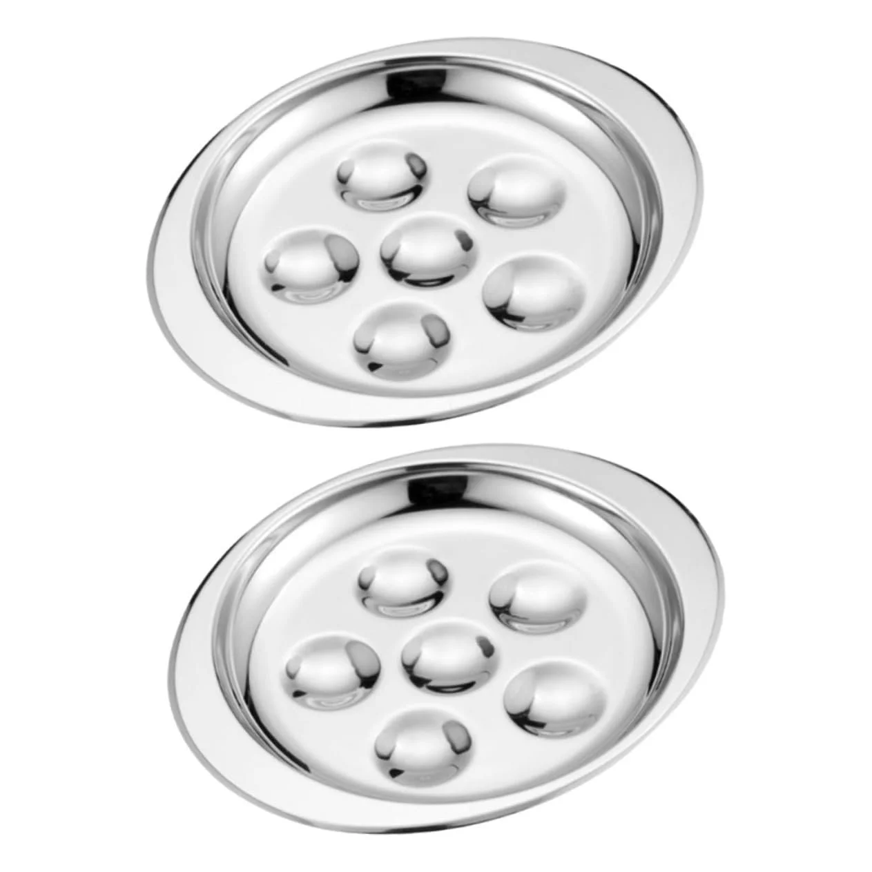 Форми для запікання равликів 2 шт. з нержавіючої сталі з отворами та спеціальним відділенням для яєць, фото №1