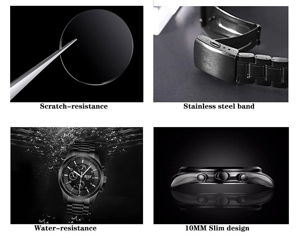 Аналоговые наручные часы 40 мм Easy Read Auto Date and Day из нержавеющей стали, фото №4