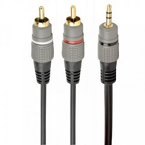 Кабель мультимедійний 3.5 Jack to 2RCA 5.0m Cablexpert (CCA-352-5M) - Фото 1
