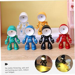 Світильник DOITOOL Robot LED Нічник Мініатюрний Декор Набір з 4 synthetic.ua - Фото 1