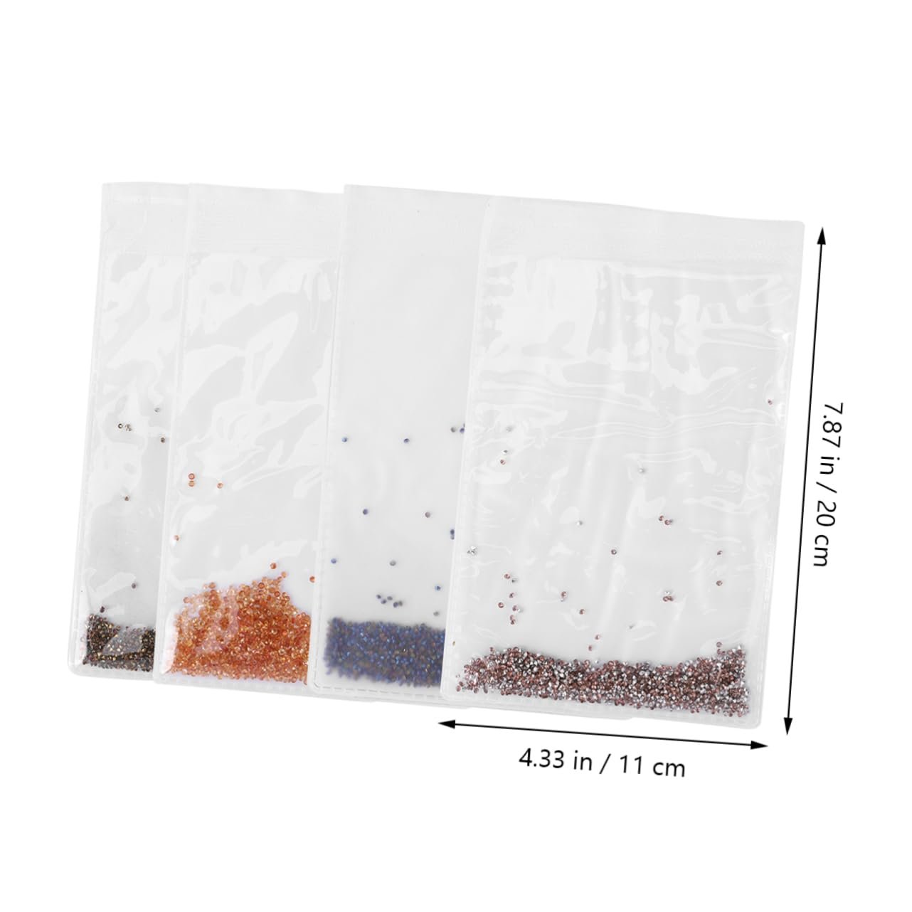 Стрази для нігтів Healeved, 4 упаковки по 5760 штскляні плоскі камені, круглі намистини, пісок кристалічний, фото №5
