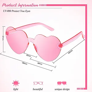 Солнцезащитные очки Weewooday Сердцевидные Без оправы Розовый (2 пары) synthetic.ua - Фото 1