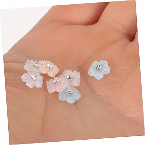 Підвіски для нігтів Квіти Housoutil зі стразами для DIY прикраси акрилових нігтів та манікюру synthetic.ua - Фото 1