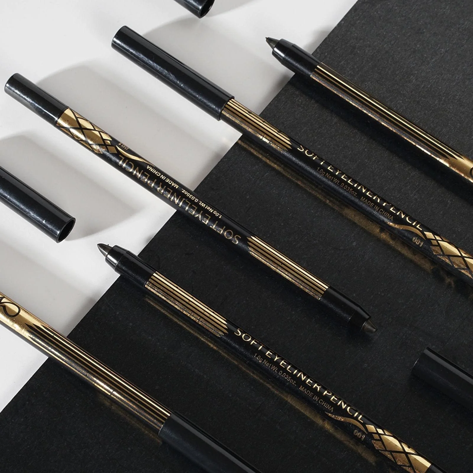 Гель-карандаш для глаз матовый черный быстросохнущий водостойкий, фото №3