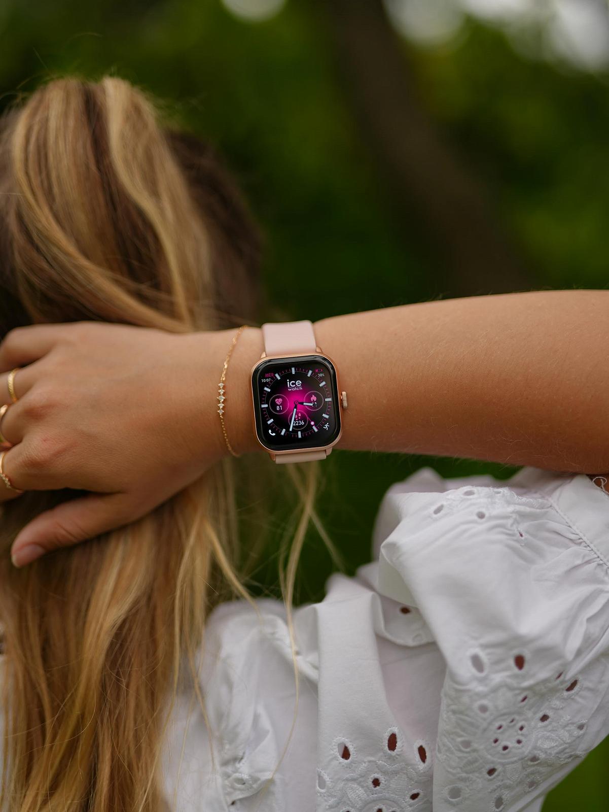 Смарт-часы ICE-WATCH Ice Smart 2.0 Квадратные 1,70 дюйма, розовое золото, современные, фото №2