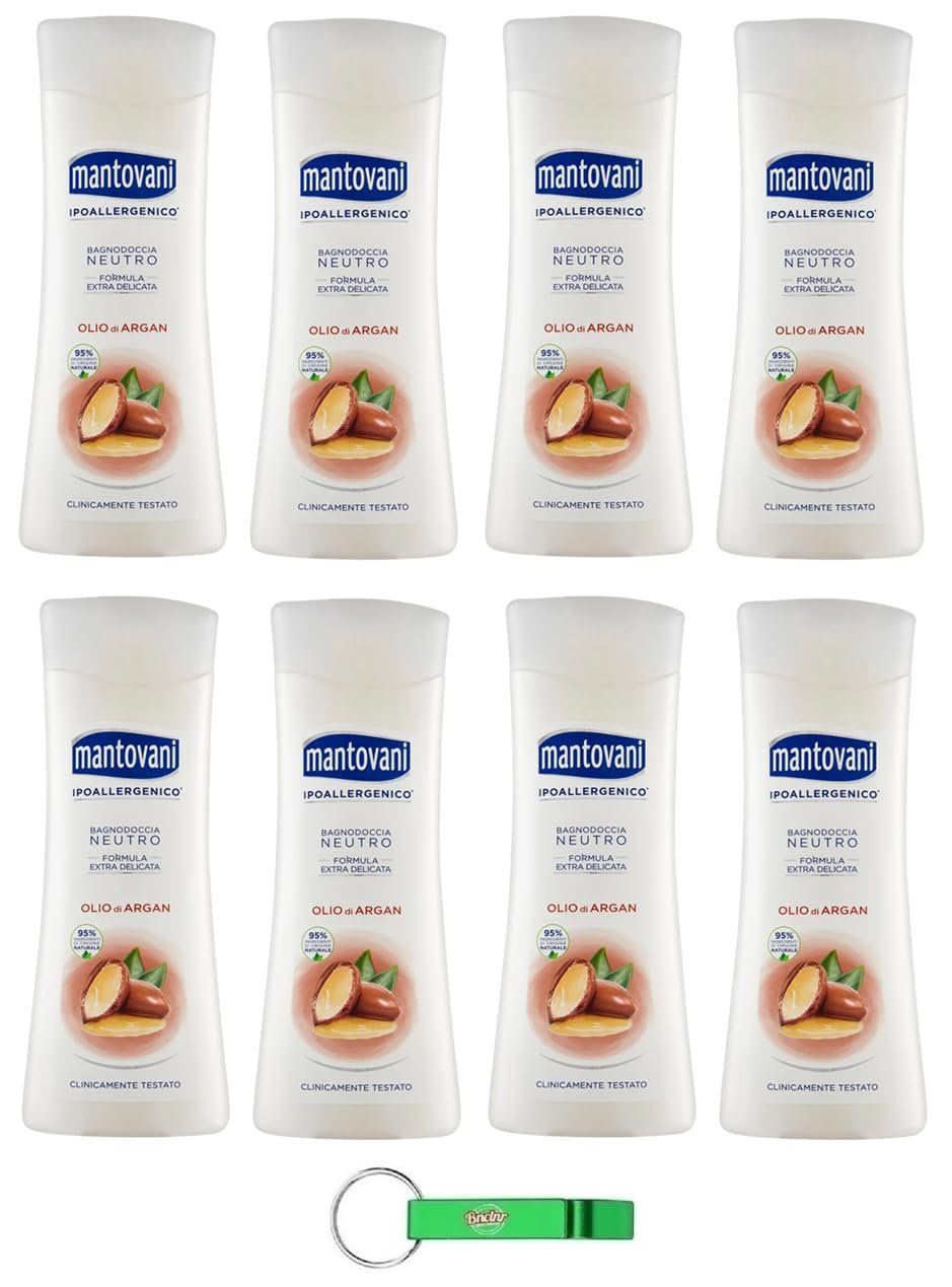 Набір гелів для душу Mantovani Bagnodoccia Neutro Argan 8 шт х 400 мл, фото №1
