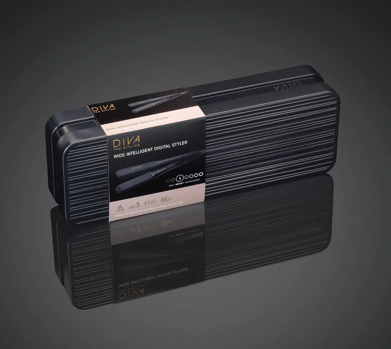 Выпрямитель для волос Diva Pro Styling Wide Digital Styler Экстраширокие керамические пластины Кабель 3 м Черный, фото №6 Выпрямитель для волос Diva Pro Styling Wide Digital Styler Экстраширокие керамические пластины Кабель 3 м Черный, фото №6