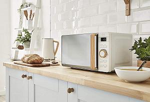 Микроволновая печь Swan Nordic Digital 20 L 800 Вт 6 уровней Матовая белая synthetic.ua - Фото 1