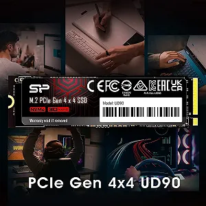 SSD Silicon Power UD90 2ТБ NVMe 4.0 Gen4 PCIe M.2 R/W до 5,000/4,800 МБ/с (SP02KGBP44UD9005) synthetic.ua - Фото 1