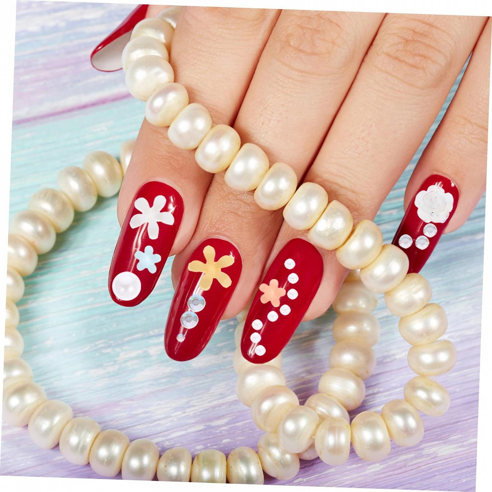 Прикраси для нігтів Healeved Boxen, ланцюжок з перлин, фото №5