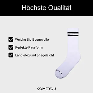 Спортивные носки из органического хлопка, 4 пары, носки с полосками, ретро теннисные носки, фитнес носки, женские, мужские, унисекс, размер 35-47 synthetic.ua - Фото 1