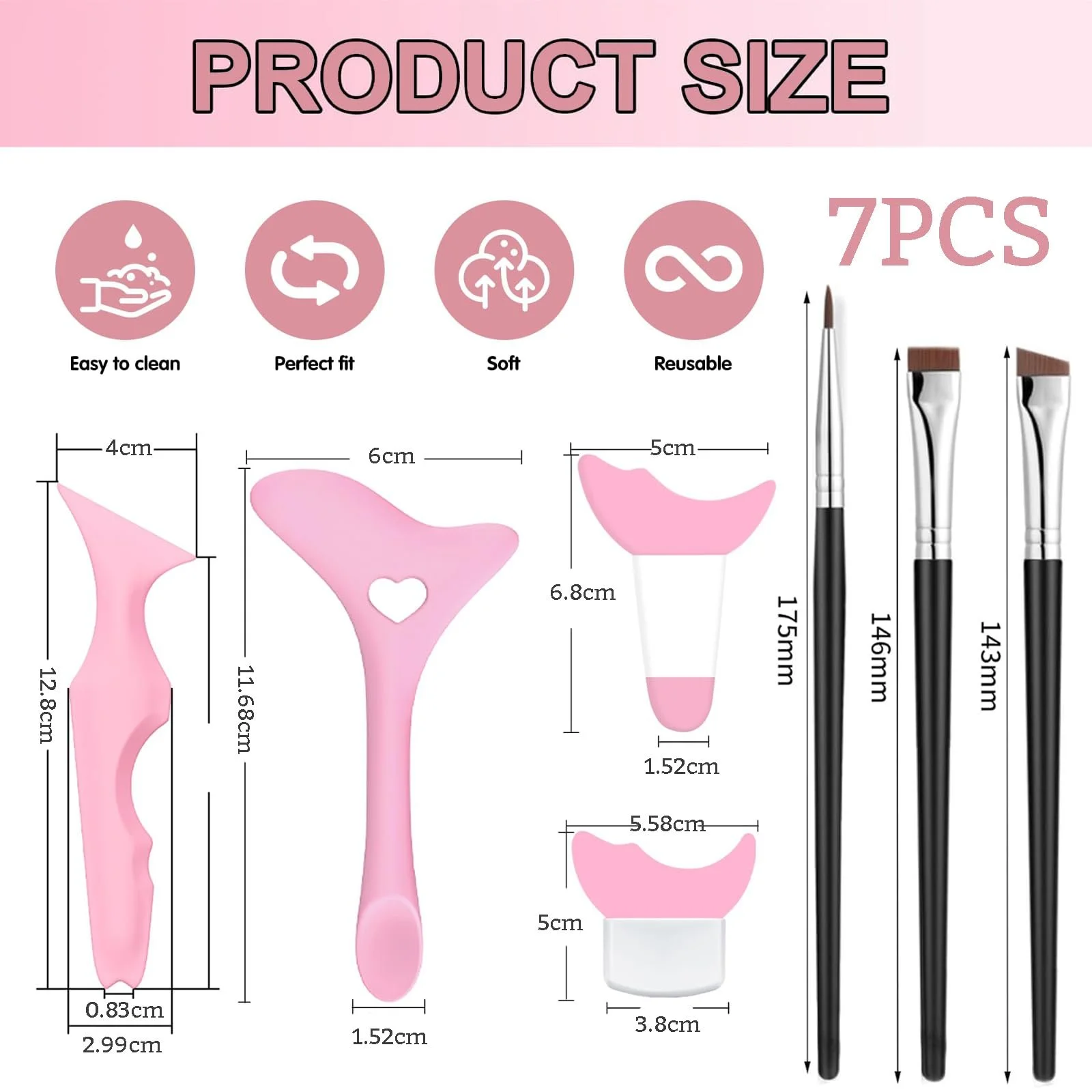 Інструмент Ruzister Силіконовий Допоміжний Для Підведення Для Очей Ультратонкий Набір Пензлів, фото №2