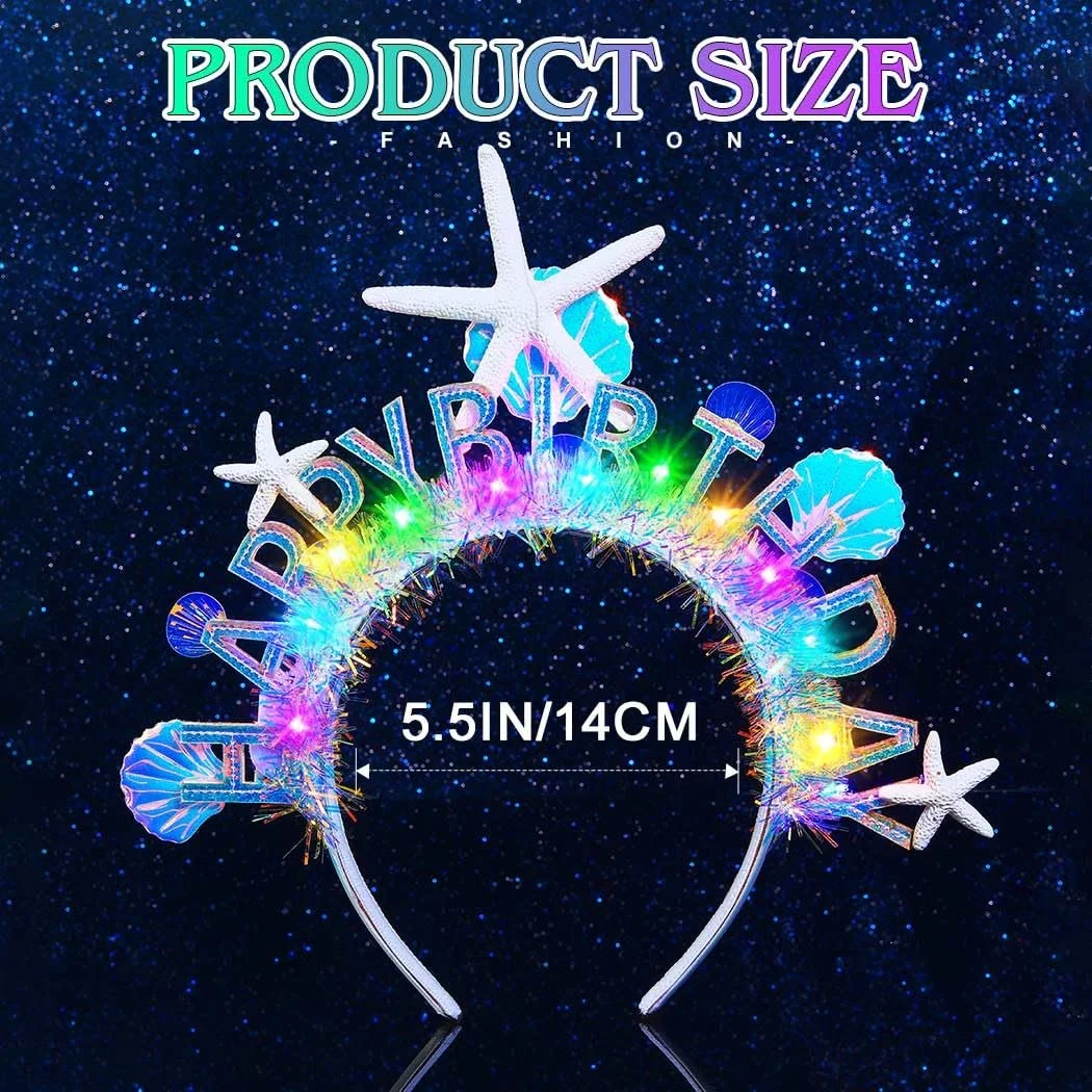 Обруч Корона З Днем народження зі світлодіодами, фото №3 Обруч Корона З Днем народження зі світлодіодами, фото №3