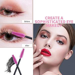 Щітки для вій MSQ Pack of 50 чорні одноразові косметичні для вій та брів synthetic.ua - Фото 1