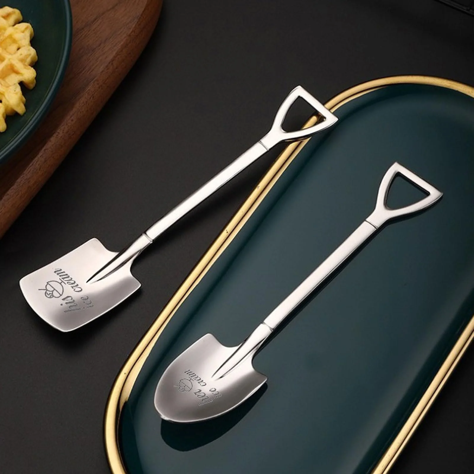 Ложка для морозива Ложка для кави Сріблястий, фото №7 Ложка для морозива Ложка для кави Сріблястий, фото №7