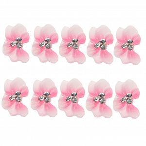 Украшение для ногтей Цветок Стразы для ногтей Декор для ногтей Аксессуары для ногтей Аксессуары для ногтей для студии ногтей Декор для ногтей Смола Розовый, 10 шт - Фото 1