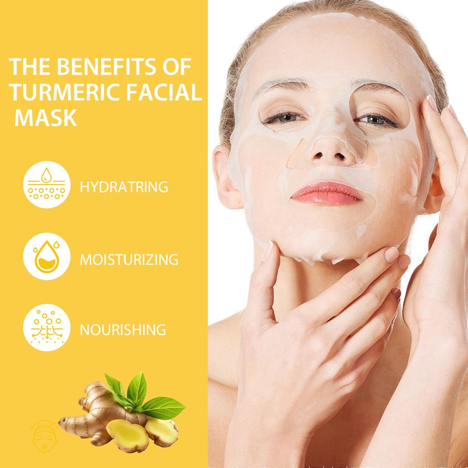 Маска для обличчя Turmeric (10 шт. в упаковці), фото №2
