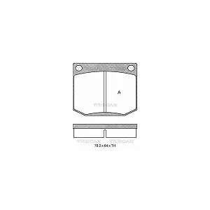 Комплект гальмівних колодок, дискове гальмо TRISCAN 8110 65604 передня вісь для SAAB TALBOT - Фото 1
