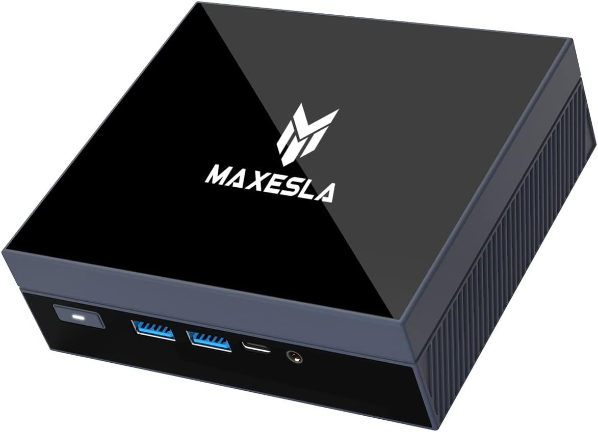 Мини ПК Maxesla GX55 / Intel Celeron N5105 / RAM 8GB / SSD 256GB / 2 x HDMI / LAN / Wi-Fi 5 / Bluetooth 5.0 / Windows 11 / Black, фото №1