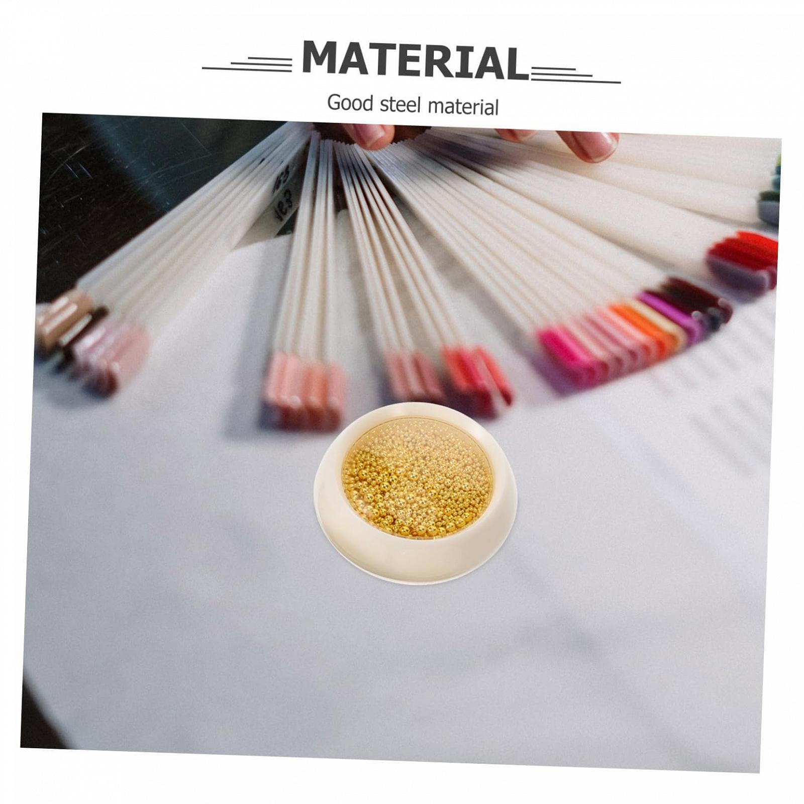 Украшения для ногтей POPETPOP 3 коробки, стальные шарики, съедобные кристаллы, золотой декор, металлические изделия, фото №3