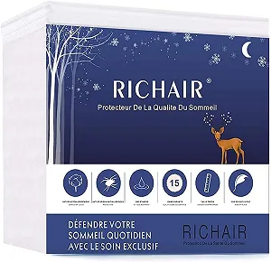 Купити Водонепроникний наматрацник RICHAIR 140 x (190) 200 см Білий - Фото 1 Водонепроникний наматрацник RICHAIR 140 x (190) 200 см Білий - Фото 1