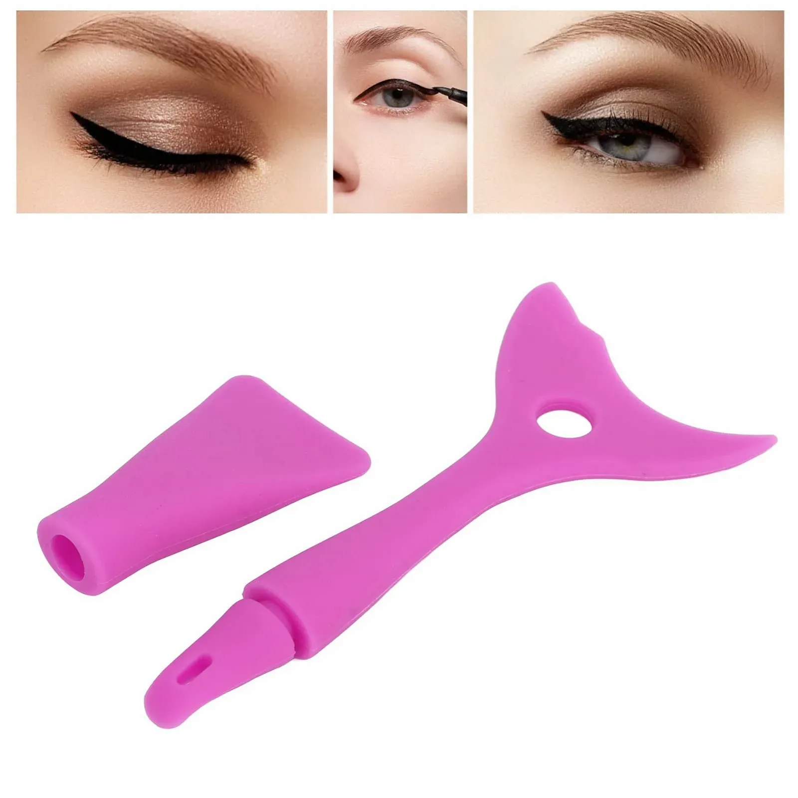 Инструмент для подводки глаз Многофункциональный силиконовый многоразовый Съемный Фиолетовый, фото №2