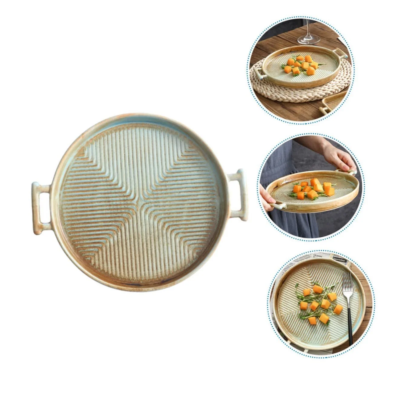 Форма для запікання BESTYASH Vintage керамічна кругла багатофункціональна з ергономічним дизайном, фото №5