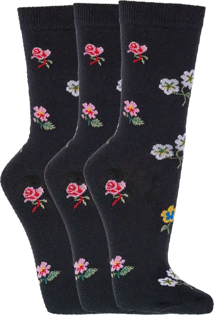 Носки WOWERAT Scattered Flowers 3 пары (Размер 39-42, Scattered Flowers в белом), фото №6