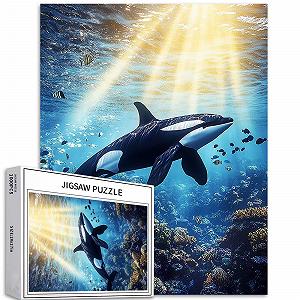 Пазл Graceful Orca Coral Reef and Fish Scene 1000 деталей 70 x 50 см - Фото 1